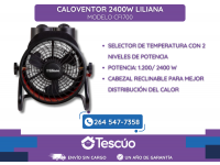 Caloventor 2400w Liliana Heatcyclon- Envos Sin Cargo- Un Ao De Garanta-